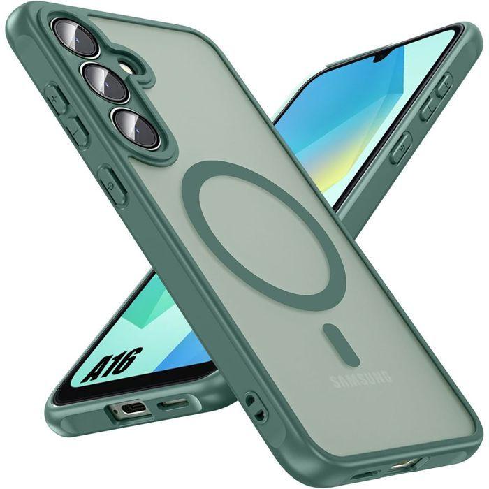 Coque de protection - BOOLING - pour Samsung Galaxy A16 5G/4G - Translucide Vert Nuit - Antichoc - Protection Caméra