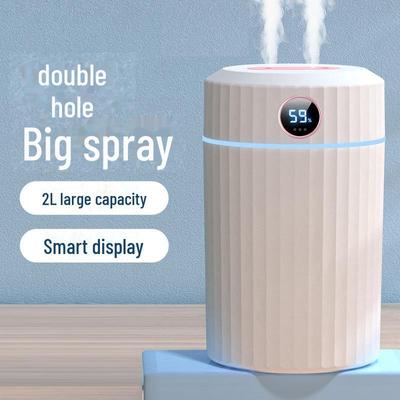 2L USB Humidifier: Dual Spray, Quiet Aromatherapy, Large Capacity for Home