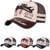 Casquette de Baseball Broderie Occidentale Maille Respirante Casquette Papa Réglable Snapback Casquette Trucker pour Hommes Femmes