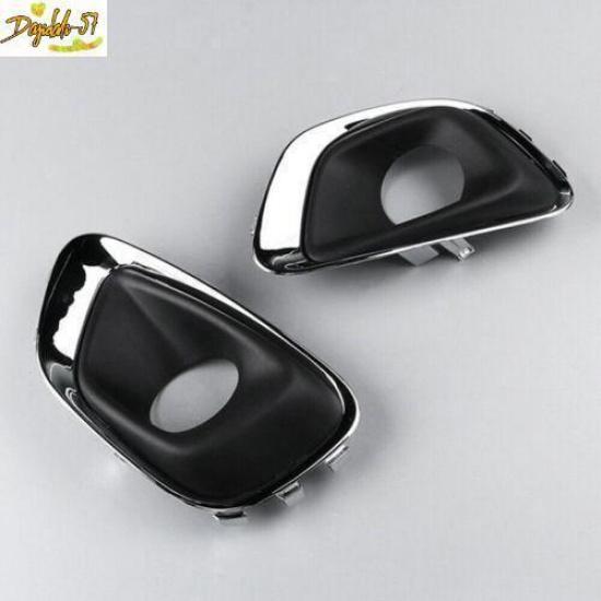 Pair For Jeep Compass Front Bumper Fog Light Covers Bezel Chrome Trim Decor