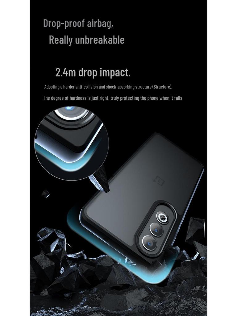 OnePlus Nord5 Skin-Feel Frosted Case with Airbag, Dust Plug, and Anti-Fall Protection for OnePlus 13T.