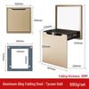 Wall-Mounted Folding Shoe Cabinet and Stool for Entrance or Bathroom