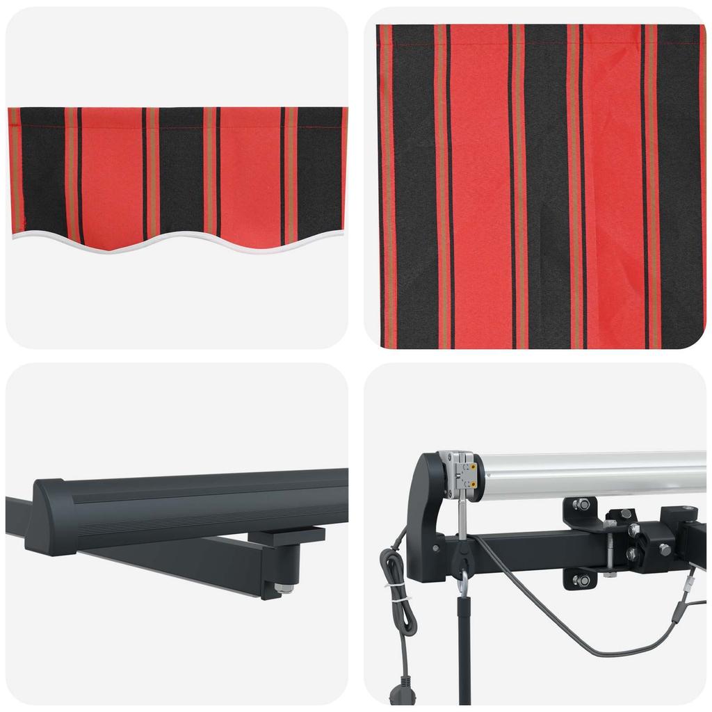 Awning Fabric Orange and Brown 450 X 300 Cm Polyester