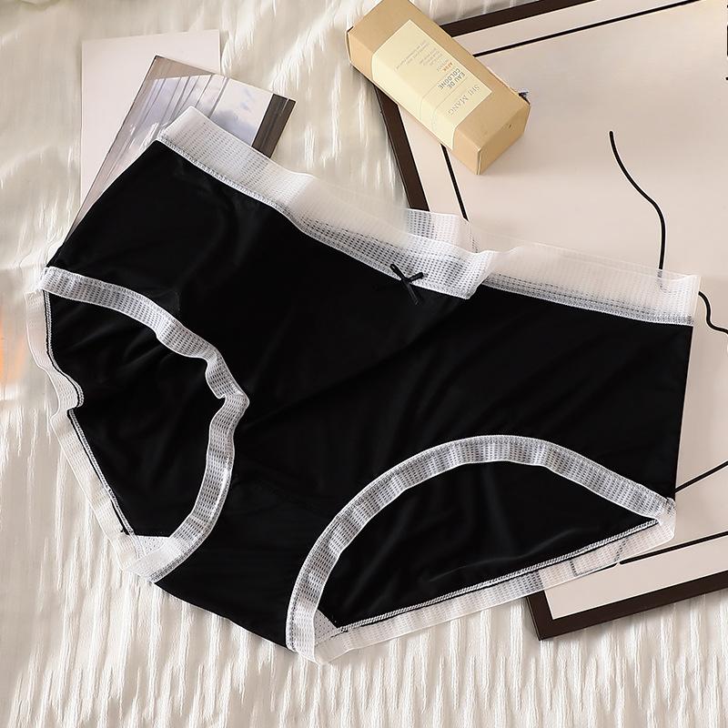 Plus Size Dünne transparente Höschen Mid-Rise Unterwäsche Frauen bequeme Slips nahtlose Lift Up Pantys weiblich