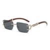 New Frameless Small Square Sunglasses With Rhinestone Accents For Fashionable Street Style