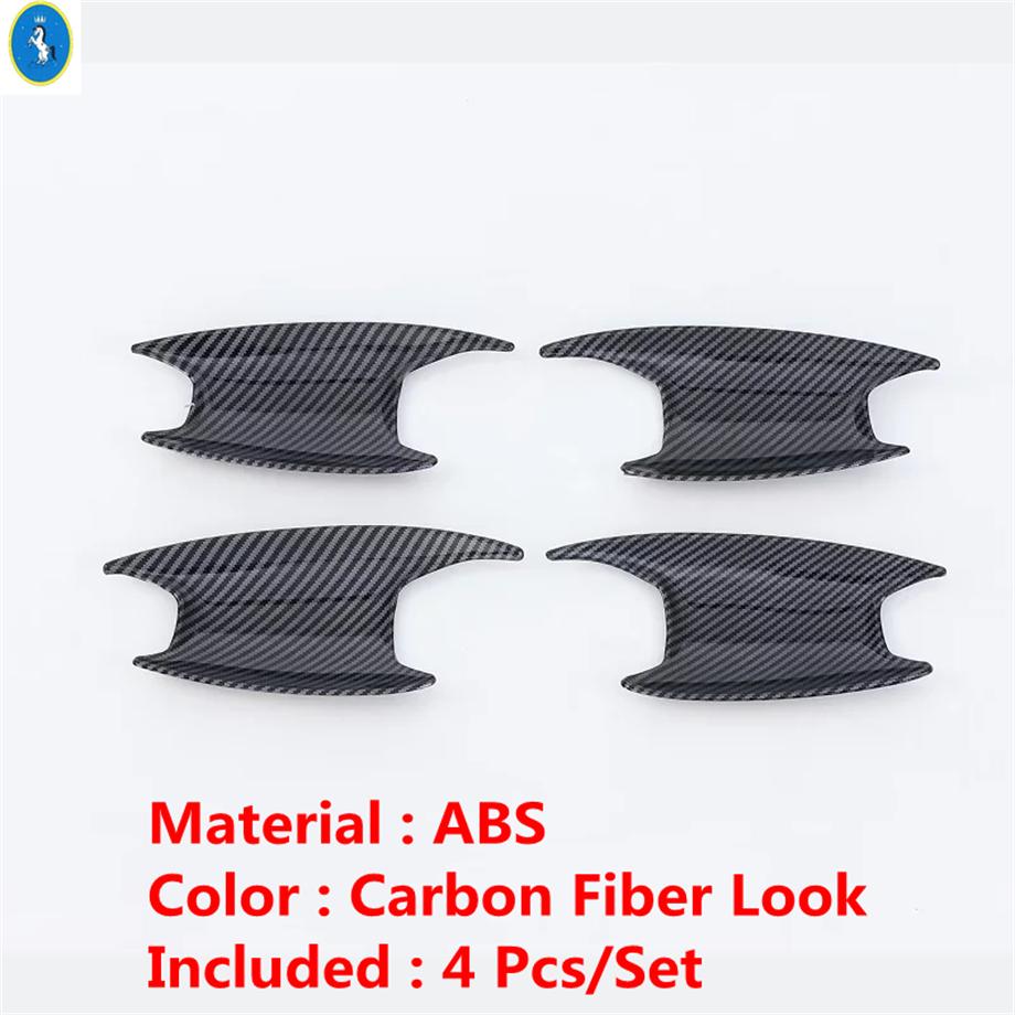 Side Door Handle / Door Handle Bowl Cover Trims For Chevrolet Tracker Trax  2024 Black/Carbon Fiber/Shiny Style Accessories