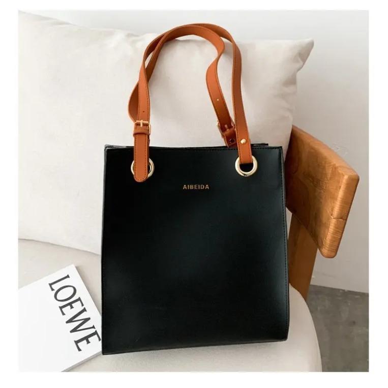 New Korean Style One Shoulder Bags For Women PU Leather Large Capacity Casual Ladies Solid Multi-function Handbags Spring/Summer