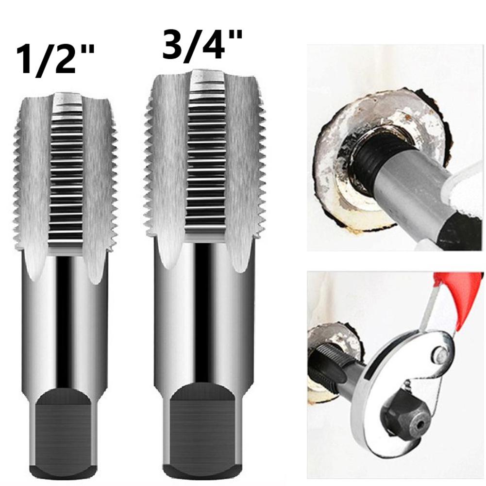 2PCS Water Pipe Screw Extractor 1/2 3/4 Inch Repair Screw Tap Water Pipe Thread Repair Tap Plumbing Damaged Broken Screw Remover