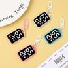 Square LED Keychain Pendant Mini Watch Cartoon Digital Wall Watch Electronic Watch Student Kid Present