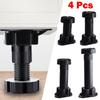 Cabinet Legs Plinth Feet Set of 4 Adjustable for Easy Furniture Leveling