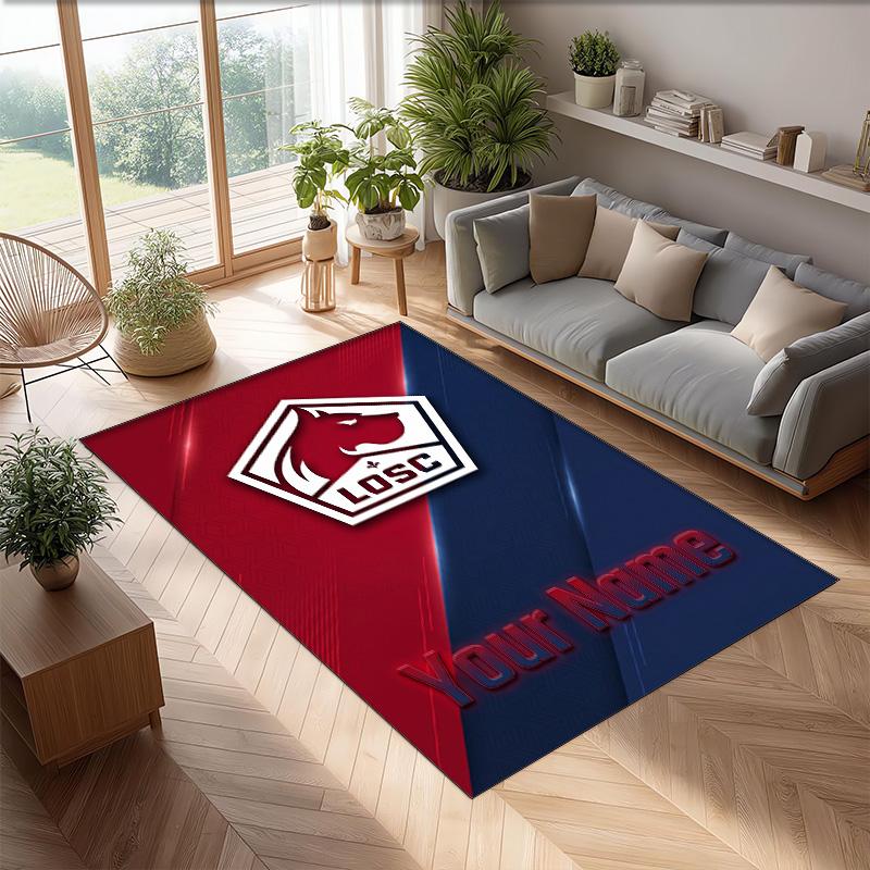 LOSC Lille Printed Crystal Velvet Rug Non‑Slip Crystal Velvet Carpet For Sofa Bedroom Indoor Home Decoration