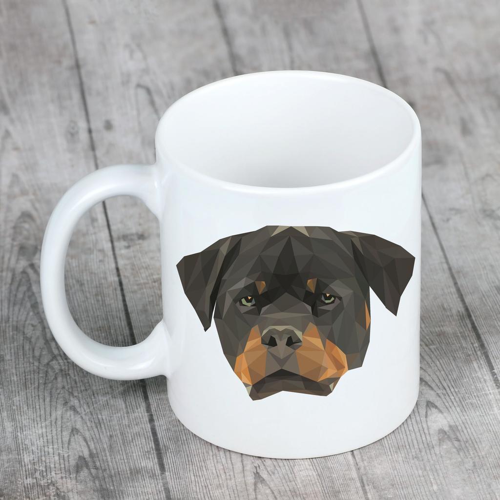 Rottweiler -Kubek Ze Zdjęciem I Napisem Geometryczny Pies Art-Dog