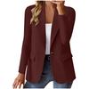 Veste blazer pour femme à manches longues, couleur unie, avec doublure et épaulettes, fermeture à un bouton, vêtement d'extérieur décontracté d'affaires