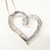 K18WG [Excellent Condition] Masumi Kasahara K18WG D0.45 0.75 Diamond/Sapphire Heart Necklace White goldUsed