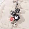 Dice No. 8 Billiards Keychain Y2K Starburst Pendant Bag Hangings Punk Ornament Accessories