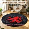 Round Rug Custom NameMiddlesbrough FC Pattern Non Slip Carpet Home Floor Decor