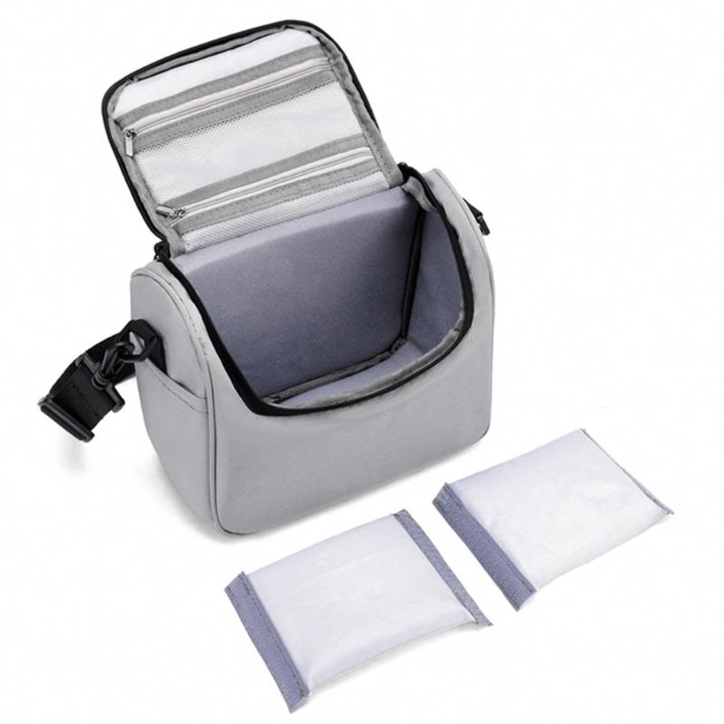 Portable Single Shoulder Camera Bag with Multiple Compartments for Camera Lens Memory Cards Photography Accessories