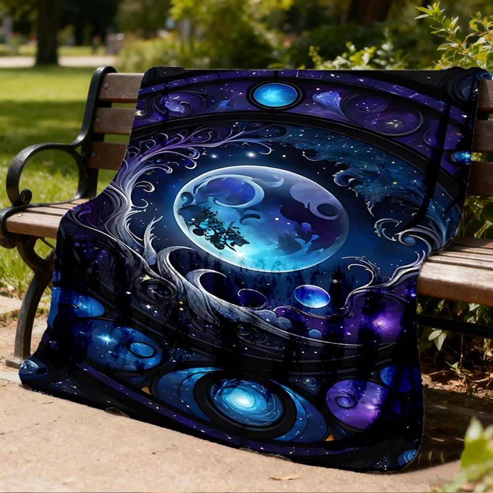 Celestial Dreamscape Outdoor Blanket, Soft And Comfortable Blanket, Casual Warm Outdoor Blanket, Camping Travel Blanket, Good Birthday Gift 1169