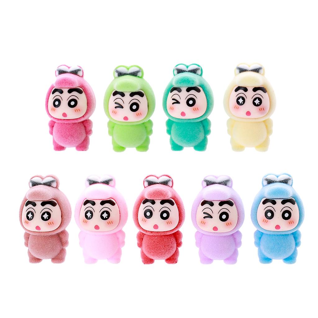 9pcs/Set Anime Crayon Shin-chan Cartoon Characters Figurine Nohara Shinnosuke Action Figure Toy Home Decoration Kids Gift