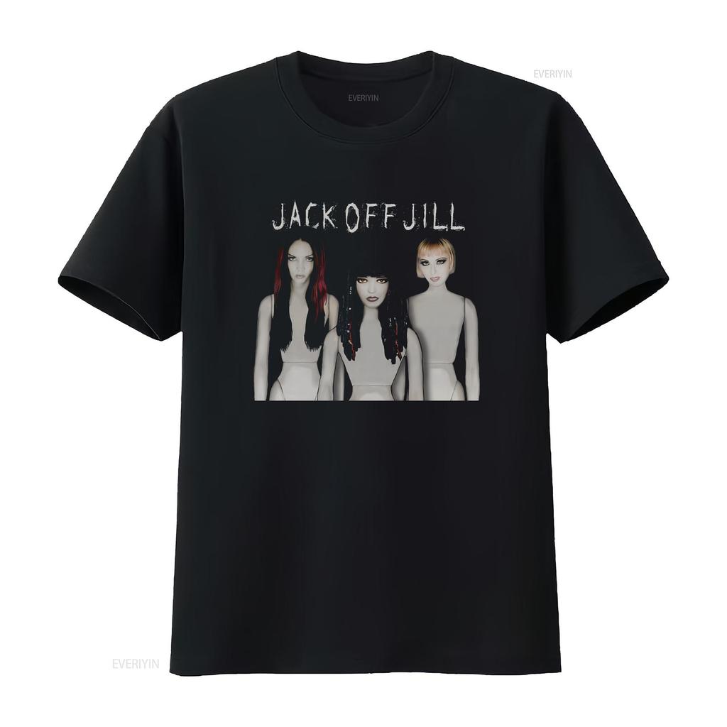 S Jack Off Jill Rock Band Rare Design Black T Shirt Classic Style BL Vintage Washed Stretched Unisex Casual Stylish