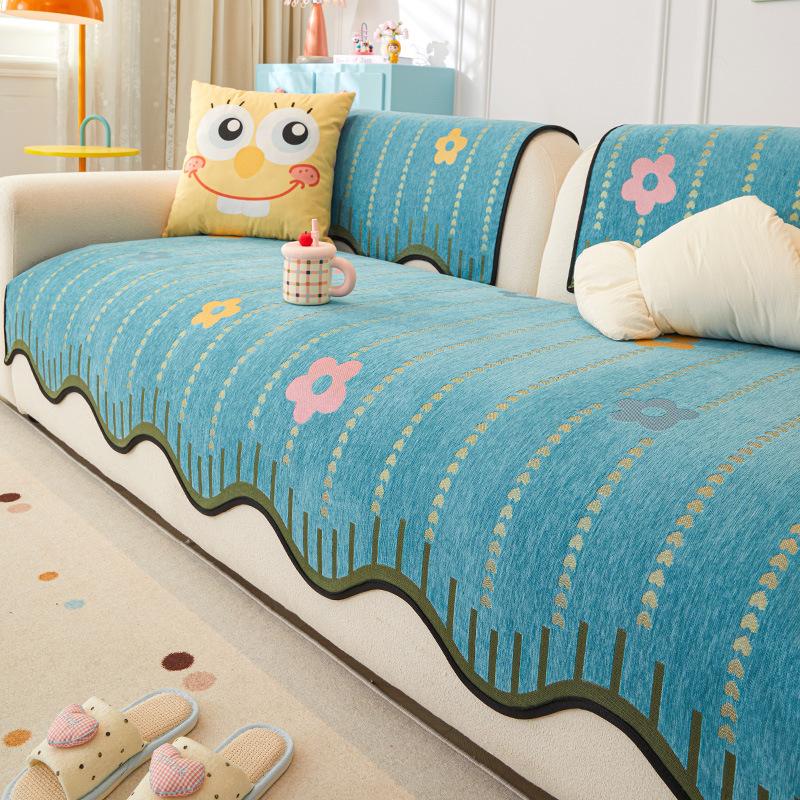 

A New Type of Fixed Anti Slip Straight Row Sofa Cushion Cover Fabric Suitable for All Seasons with Dopamine Shaped Sofa Cushions 90*70cm