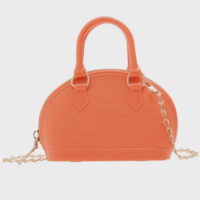 

Женская сумка-кошелек Candy Color Mini Jelly Crossbody и кошелек для монет - новый дизайн Shell 2025 оранжевый