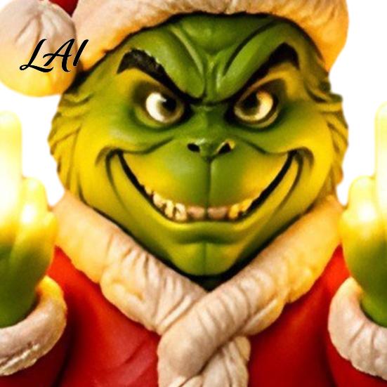 Funny Gesture Bedroom Decor Christmas LED Finger Lighted Middle Wall Decor Sculpture Humorous Home Decorations Battery Operated Holiday Decoration