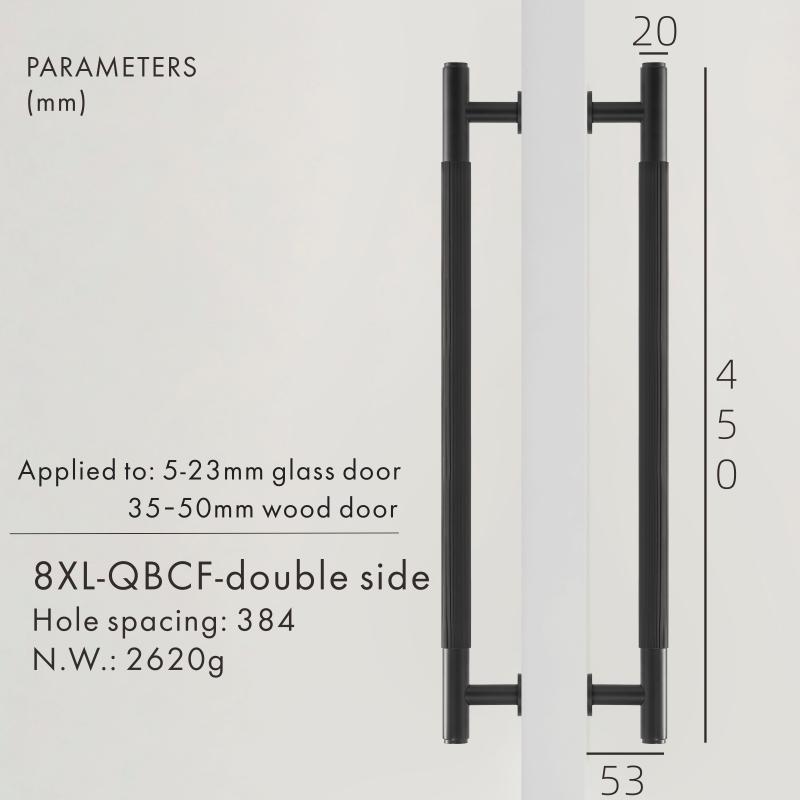 Dooroom Brass Double Single Sided Linear Striped Pull Bar Wood Gate Furniture Handle Door Handle Matt Gold Black Handle