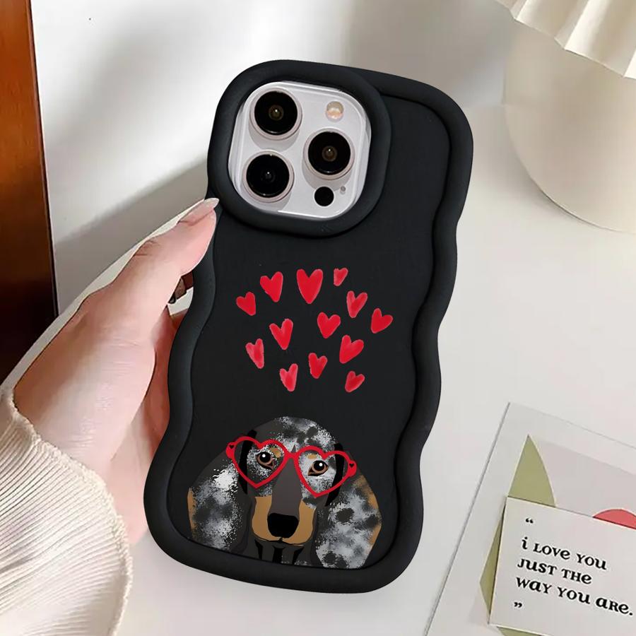 Case for iPhone 11 13 14 8 16 Pro Max 15 Plus 17 Air XR 12 Soft Phone Cover Interesting Dachshunds