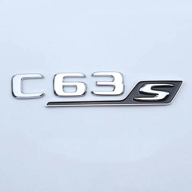 FUP1 3D ABS Black Chrome Car Trunk Letters Emblem Badge Sticker Fit For C63S AMG W205 W204 2019-2022 Non-OEM Auto Accessories