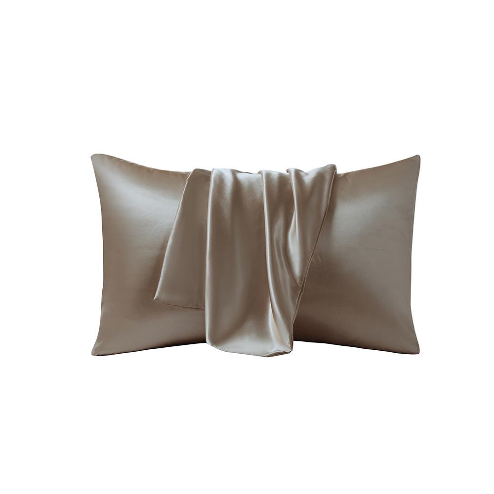 Pillowcase 18*28 Inches Rectangular Silk Pillowcase 2pcs Solid Color