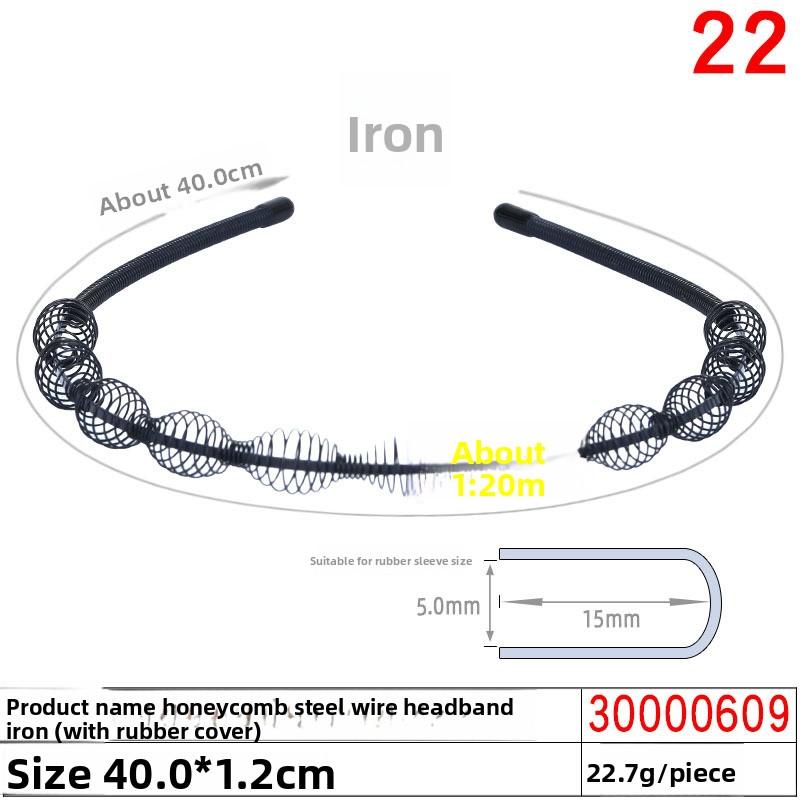 Men's and Women's Iron Hair Bands Headbands R Invisible Sports Back Hair Holes Wavy Hair Clips Magic Headwear