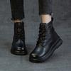 Autumn and Winter New Martin Boots Women's Leather Leather Boots High-top Thick-soled Autumn Boots British Style Short Women's Cotton Shoes