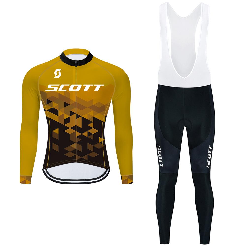 2026 Autumn Breathable Cycling Suit Autumn and Winter Cycling Suit Long Sleeve Strap Suit Mountain Road Bike