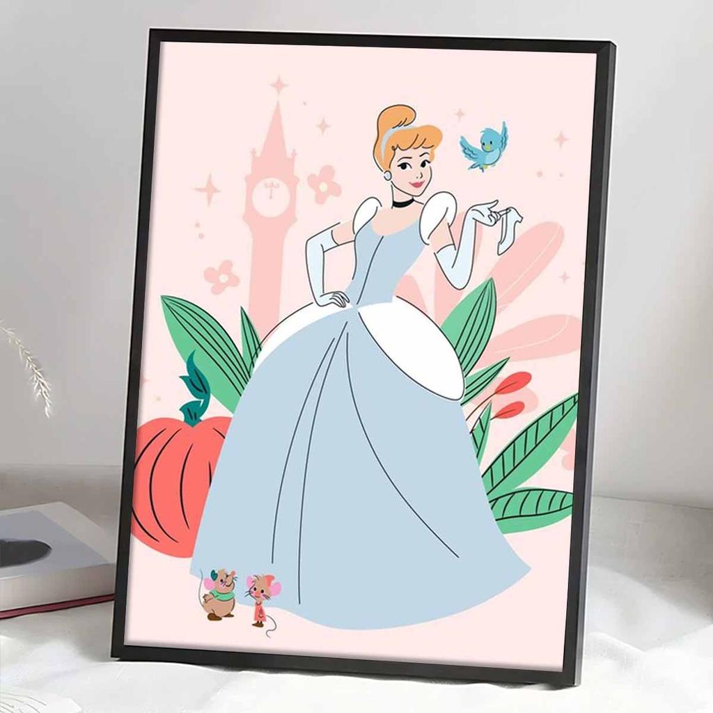 DIY Diamond Painting Cinderella and The Prince Cross Stitch Kit Mosaic Art Diamond Painting Full Circle Diamond Home Decoration