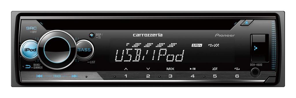Pioneer Audio DEH-4600 1D CD USB iPod iPhone AUX DSP Carrozzeria