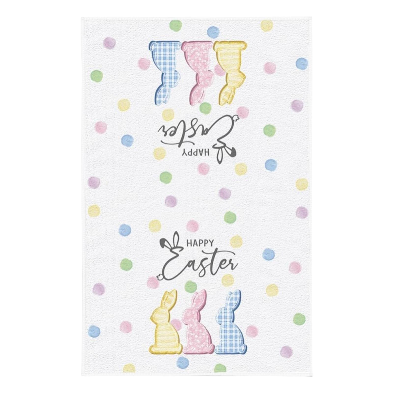 

Easter Kitchen Towels, 15 X 23 , Bunny Pattern Dish Towels, 1 Piece Per Pack, Machine Washable Polyester.