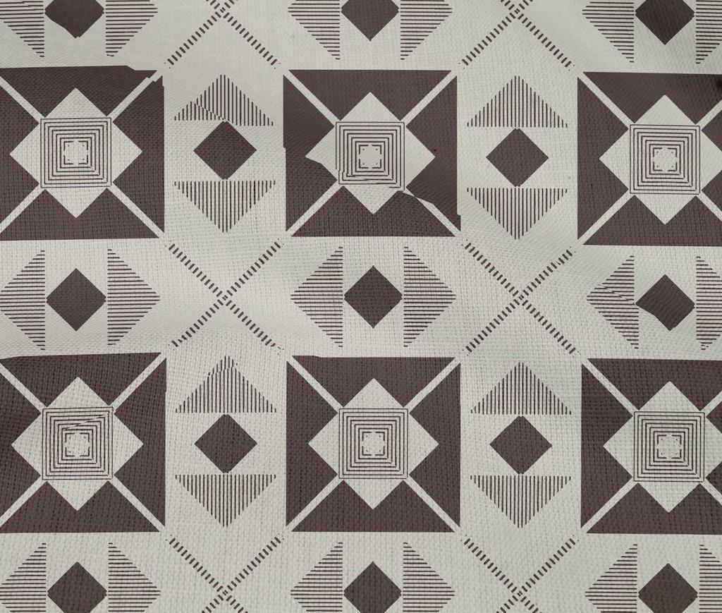 oneOone Baumwoll-Flex Schokoladenbrauner Stoff Diamant- & Dreieck Geometrische Bastelprojekte Dekorstoff Meterware 40 Zoll