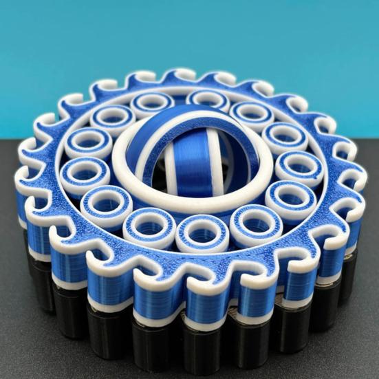 Wave Fidget Spinner Toy Stress Anxiety Relief Kids Teens Adults 3D Printed