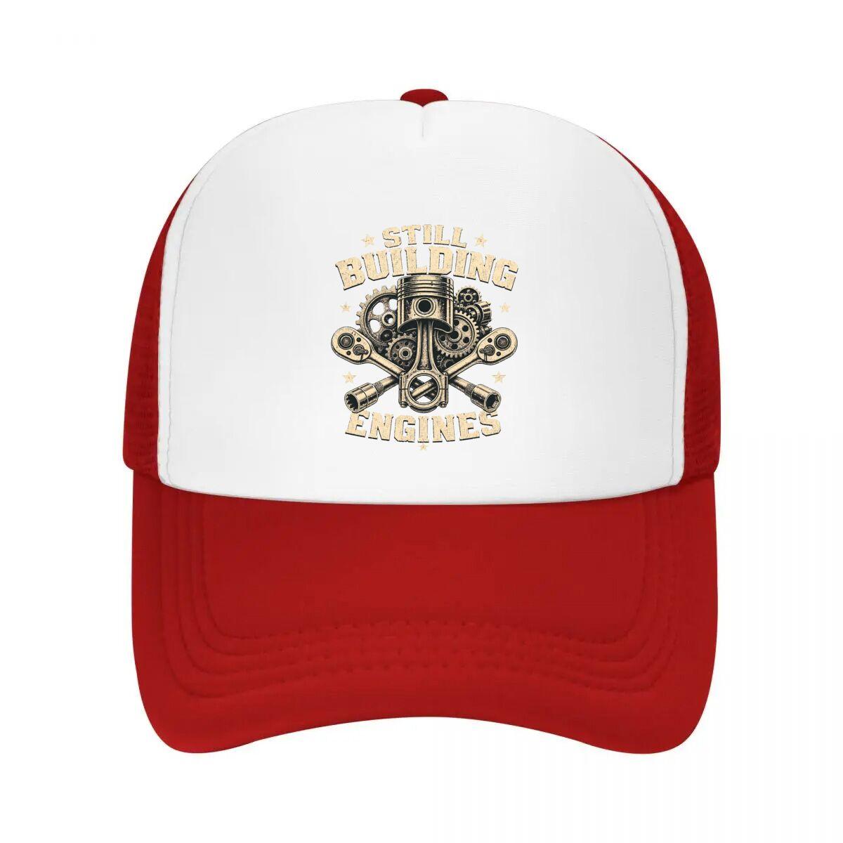 Still Building Engines Mechanic Humo Mesh Baseball Cap Casual Hat Outdoor For Womens Unisex FeUnisex One Size