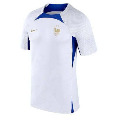 Francia Strike Dri-FIT Camiseta de Entrenamiento de Fútbol para Hombre con Estampado del Logotipo de la Copa Mundial de Qatar Blanco DH6444-102