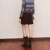 Sancai 2026 Winter High-Waisted A-Line Mini Skirt