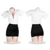 Domila Sexy Secretary Uniform Suit Seduction Hips Passion Nightclub Female White Collar Pure Desire Cosplay
