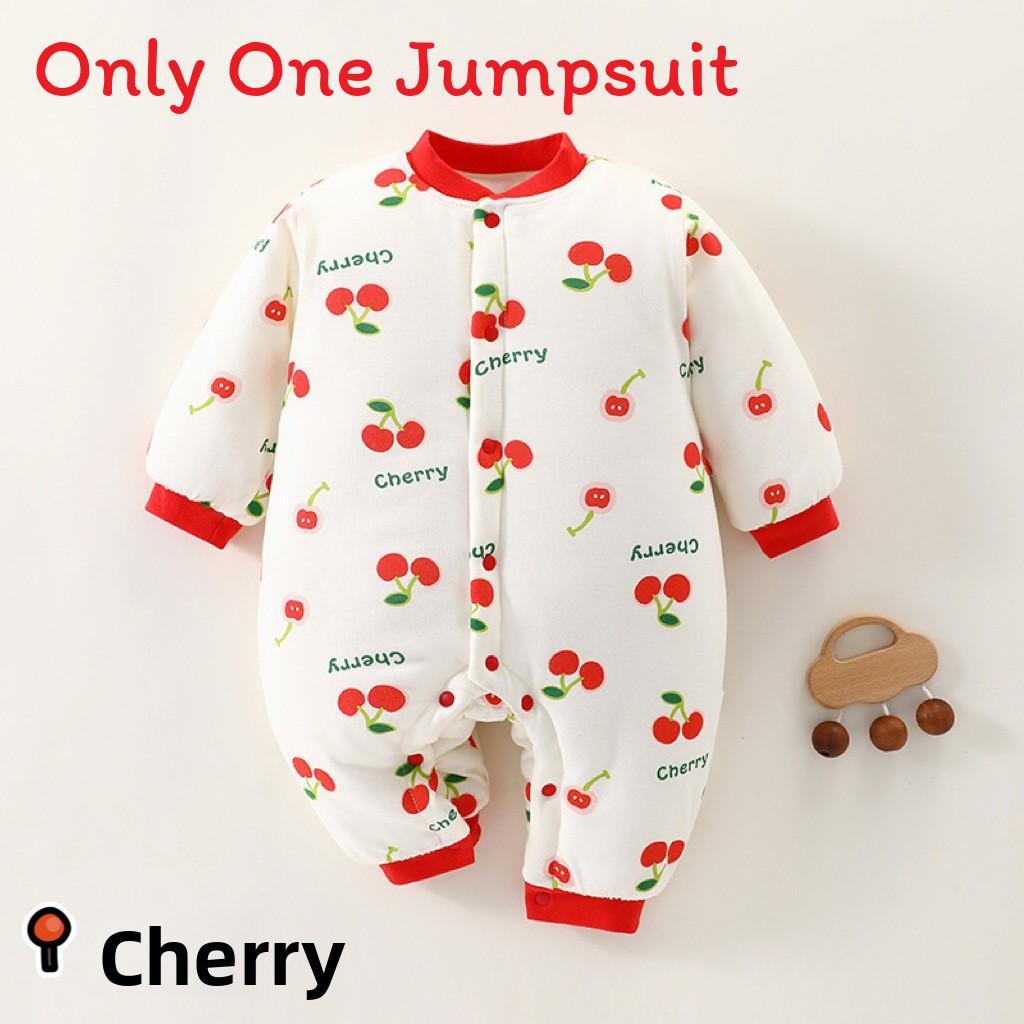 Baby Winter Cotton Romper With Thickened Fabric For Newborns And Infants