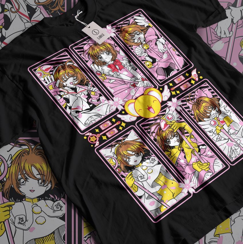 

Футболка Cardcaptor Sakura Kawaii Аниме Манга Вайфу Kero-Chan Подарочная Футболка Все Размеры M