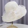 Eugen Yarn Wavy Lace Flower Eaves Women's Summer Sunscreen Bucket Hat Fashion Versatile Sun Hat Outdoor Pot Hat