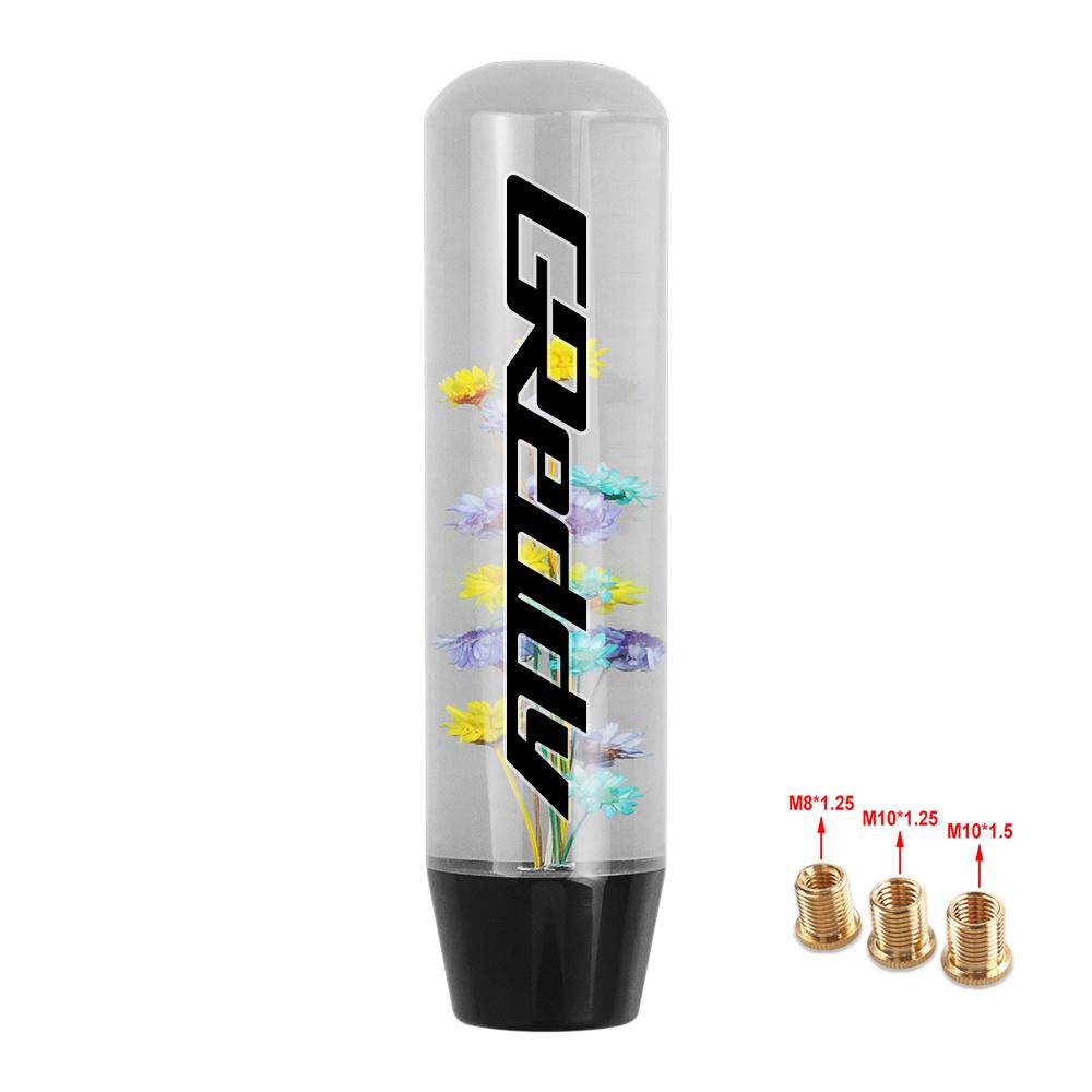 JDM Interior Car Racing Gear Stick Shifter Lever Clear Underwater Flower Design Crystal Resin Gear Shift Knob GReddy Real Flower