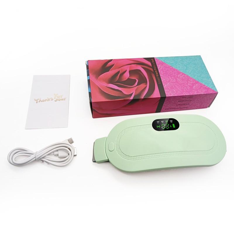 Curea Încălzită pentru Ameliorarea Durerilor Menstruale – Pad de Încălzire Wireless cu Afișaj Digital și Masaj cu Vibrații, Ameliorator Reîncărcabil pentru Crampe Menstruale pentru Femei