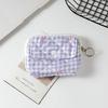 Bow Mini Zipper Credit Card Holder Organizer Wallet Earphones Keys Cards Small Portable Zip Pocket with Keyring for Women Men