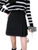 Chic Retro Plus Size Woolen Mini Skirt for Women - Versatile, Slimming, and Stylish